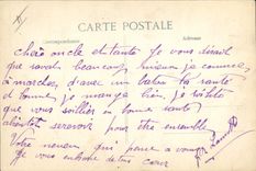 Vintage Postcard Militaria the nightmare of Guillaume