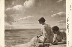 Vintage Postcard Living rooms of Paris Leempoels gulls