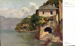 CPA Nesso Lago di Como Case Rustiche 