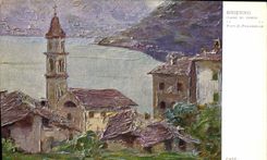 Vintage Postcard Brienno Lago di Como Puts