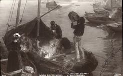CPA Salon de Paris 1912 L'heure calme Bateau 