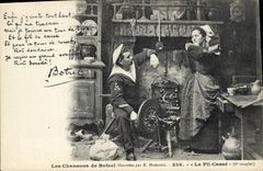 CPA Folklore Les chansons de Botrel illustrees Le fil casse Marin 