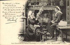 CPA Folklore Les chansons de Botrel illustrees le fil casse Marin 