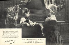 CPA Folklore Les chansons de Botrel illustrees Les lunettes de grand mere 