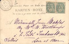 CPA Folklore Mr et Mme Botrel dans la chanson Par le Petit doigt 