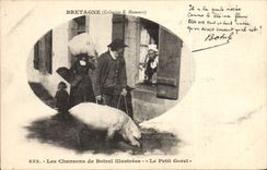 CPA Folklore Les chansons de Botrel illustrees Le petit Goret Cochon Porc 