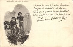 CPA Folklore Binious Bretons Botrel 