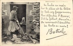 CPA Folklore Botrel Vieux Celte 