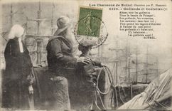 CPA Folklore Les chansons de Botrel illustrees Goelands et Goelette Marin 