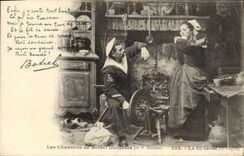 CPA Folklore Les chansons de Botrel illustrees Le fil casse Marin 