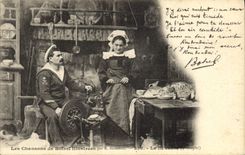 CPA Folklore Les chansons de Botrel illustrees Le fil Casse Marin 