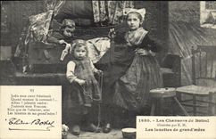 CPA Folklore Les chansons de Botrel illustrees Les lunettes de grand mere 