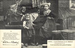CPA Folklore Les chansons de Botrel illustrees Les lunettes de grand mere 