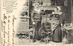 CPA Folklore Les chansons de Botrel illustrees Le fil casse marin 