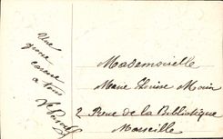 CPA Fantaisie Fleurs Fer a cheval Trefle 