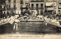 Vintage Postcard This tournaments After the blow of lance the fall