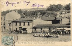 CPA Rive de Gier Les joutes sur le bassin du canal 