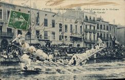 Vintage Postcard the This Cettoises tournaments of St Louis in guard