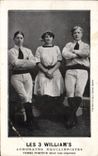 CPA Les 3 William's Acrobates equilibristes Femme porteur 