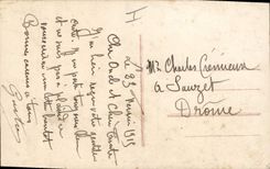 Vintage Postcard Militaria a frugal lunch of General Joffre