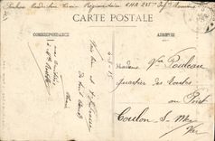 Vintage Postcard Militaria general Joffre and the President of the Republic on the face