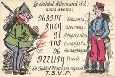 Vintage Postcard Militaria the said German soldier