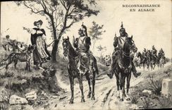 Vintage Postcard Militaria Recognition in Alsace