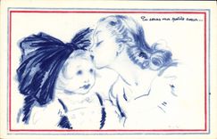 CPA Militaria Enfant Alsace