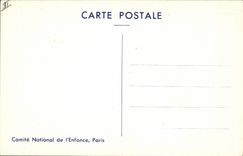 Vintage Postcard Militaria Alsace Child