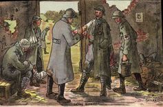 Vintage Postcard Militaria the fine wound