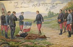 Vintage Postcard Militaria last safety with the comrade