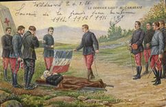 CPA Militaria Le dernier salut au camarade