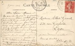 CPA Militaria Les ecriteaux de circonstance Un franc 75 Canon 
