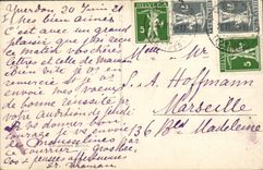 Postal Salones de París Franqueville las ratas blancas