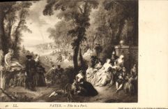 CPA Pater Fete in a park The Wallace Collection London 