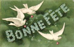 CPA Fantaisie Fleurs Colombes 