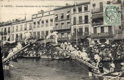 CPA Cette Joutes Cettoises de la Coupe d'or pendant 