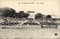 Vintage Postcard Grau of Agde tournaments