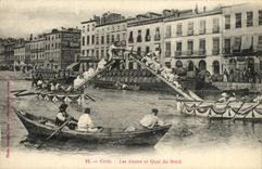 CPA Cette Les joutes et Quai du Nord 
