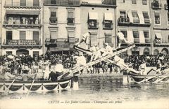 Vintage Postcard the This tournaments Cettoises Champions with the catches