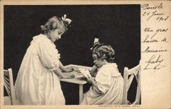 CPA Enfants jouant aux cartes 