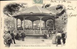 Vintage Postcard Kiosque Castrate the music of the artillery school to the Garden of the E-mail