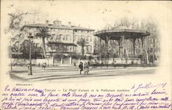 Vintage Postcard Toulon Kiosk the place of weapons and Police port authority