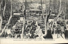 CPA Kiosque Catastrophe du Iena Place d'armes Ceremonie religieuse Bateau 