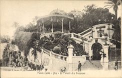 CPA Kiosque Monte Carlo La montee des terrasses 