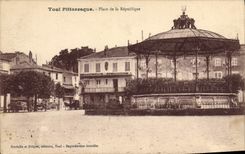 Vintage Postcard Kiosque Toul Places Prefecture