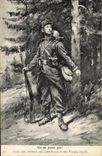 Vintage Postcard Militaria Georges Scott the Vosges Illustration