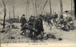 Vintage Postcard Militaria Georges Scott honors under fire