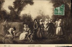 CPA Lancret L'ete Paris Musee du Louvre 