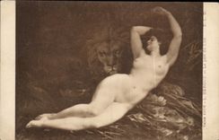 CPA Erotique Beroud La part du lion 